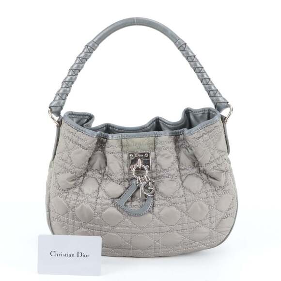 Dior Handbags - CHRISTIAN DIOR Gray Leather Shoulder Bag